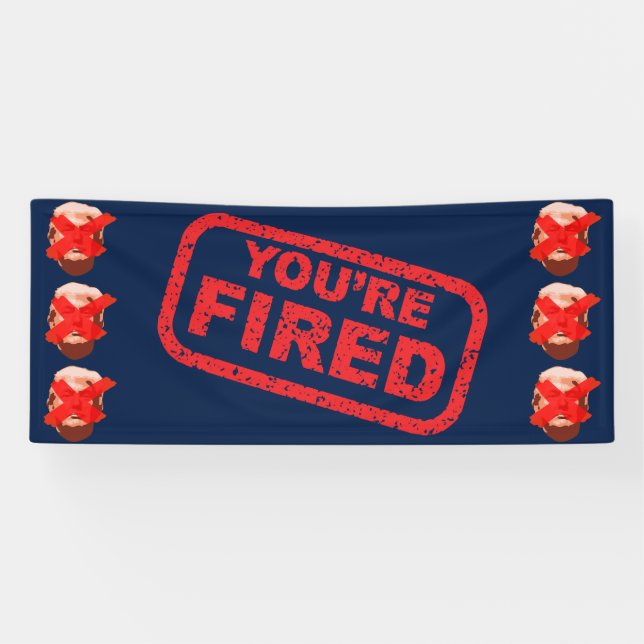 Trump You're Fired Impeachment Party Banner (Horizontal)