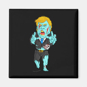Trump Zombie Cute President Halloween Funny Gift Magnet