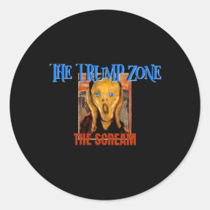 Trump Zone Is Funny Political Parody And Satire Classic Round Sticker