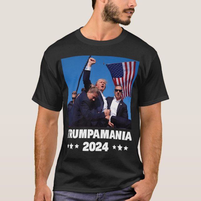 Trumpamania 2024 Leamania run way brother P friend T-Shirt (Front)