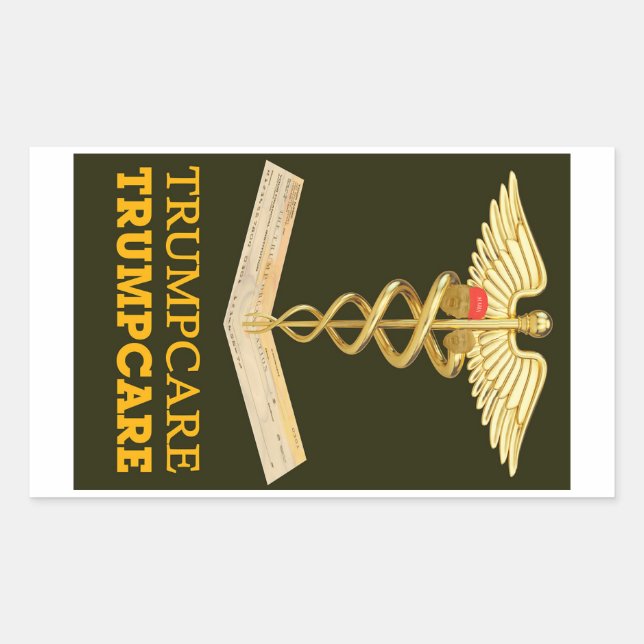 TrumpCare--One Hat Rectangular Sticker (Front)