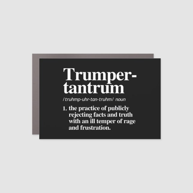 Trumper Tantrum Definition Car Magnet (Front)