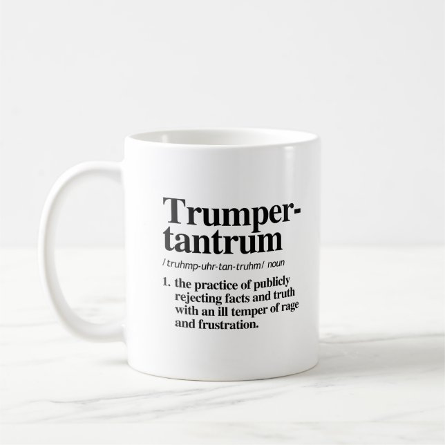 Trumper Tantrum Definition Coffee Mug (Left)
