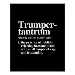 Trumper Tantrum Definition Poster
