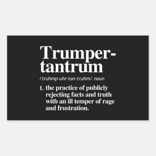 Trumper Tantrum Definition Rectangular Sticker