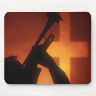 Trumpet and Cross Mouse Pad