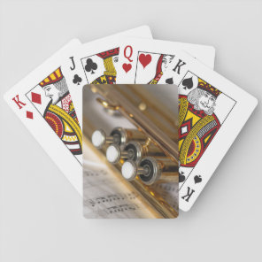 Trumpet and Sheet Music Brass Instrument Playing Cards