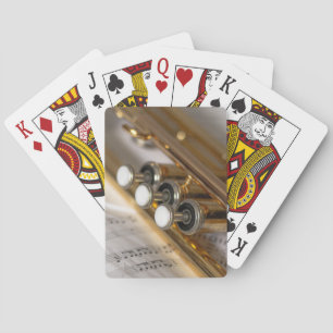 Trumpet and Sheet Music Brass Instrument Poker Cards