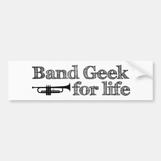 Trumpet Band Geek Bumper Sticker (Front)
