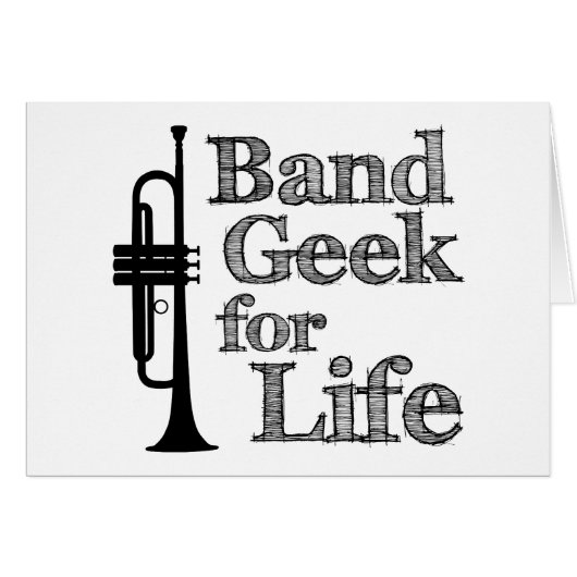 Trumpet Band Geek Cards (Front Horizontal)
