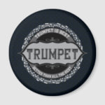 Trumpet Best Music Note Circle Magnet