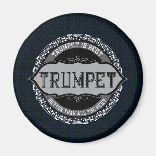 Trumpet Best Music Note Circle Magnet
