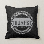 Trumpet Best Music Note Circle Throw Pillow