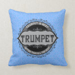 Trumpet Best Music Note Circle Throw Pillow