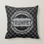 Trumpet Best Music Note Circle Throw Pillow