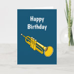 Trumpet Birthday Card