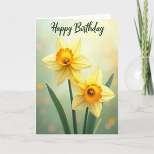 Trumpet Blossom Birthday Card
