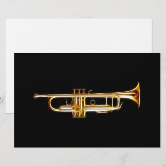Trumpet Brass Horn Wind Musical Instrument (Front/Back)