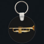 Trumpet Brass Horn Wind Musical Instrument Keychain<br><div class="desc">For more like this, visit About this design: The trumpet is one of the oldest instruments in the world, dating back over 3500 years. The modern trumpet is a horn constructed of rounded brass played with closed lips. Many of the most prominent and recognizable musicians in history are trumpeters, such...</div>