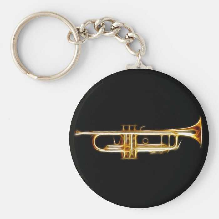 Trumpet Brass Horn Wind Musical Instrument Keychain Zazzle