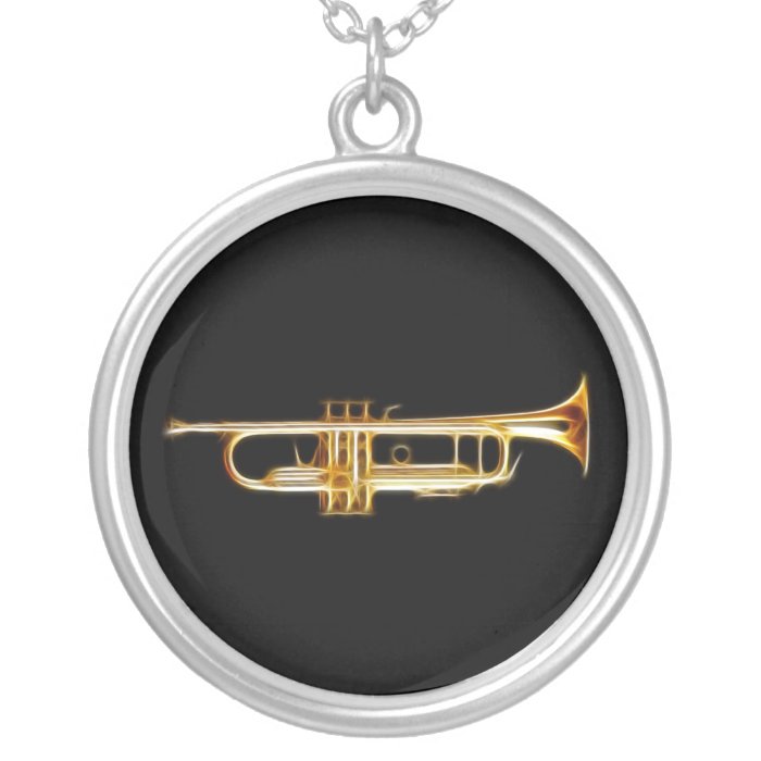 Trumpet Brass Horn Wind Musical Instrument Custom Necklace