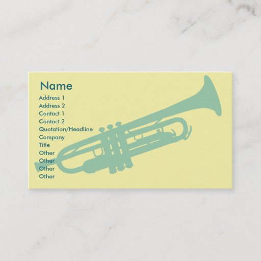 Customizable Trumpet - Business Business Card Templates