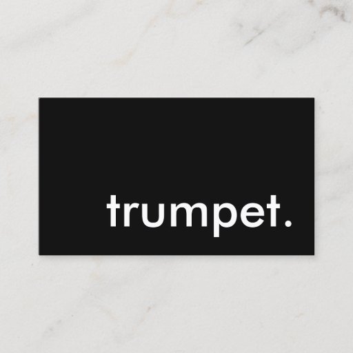 Customizable trumpet. business card