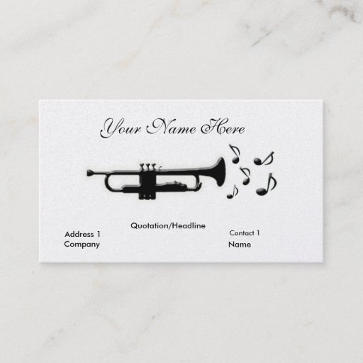Customizable Trumpet Business Card