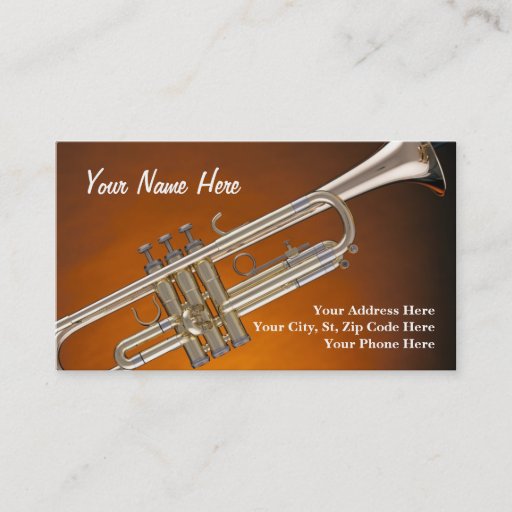 Customizable Trumpet Business Card