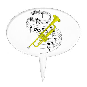 Trumpet Cake Topper
