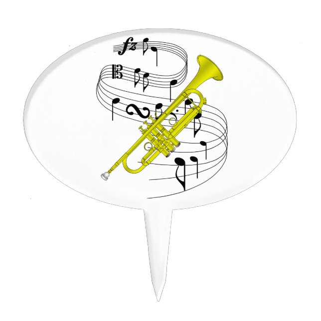 Trumpet Cake Topper (Front)