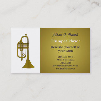 Trumpet cartoon business cards