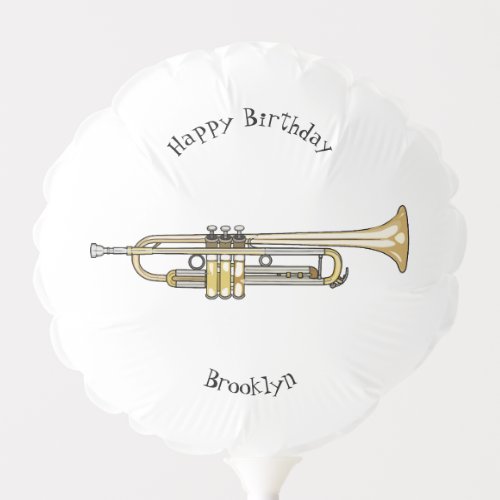 Trumpet cartoon illustration balloon