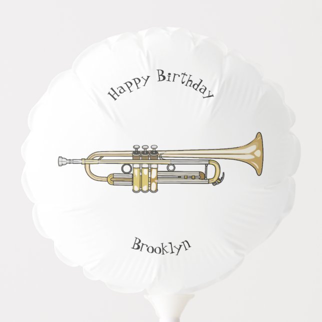 Trumpet cartoon illustration balloon (Front)
