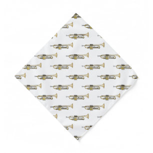 Trumpet cartoon illustration bandana