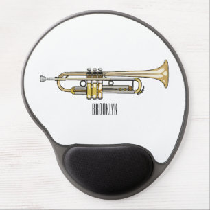 Trumpet cartoon illustration gel mouse pad