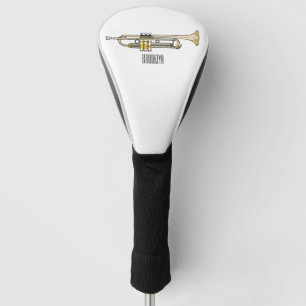 Trumpet cartoon illustration golf head cover