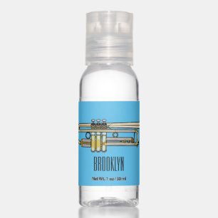 Trumpet cartoon illustration  hand sanitizer