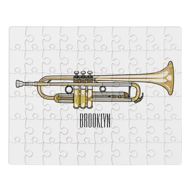 Trumpet cartoon illustration  jigsaw puzzle (Puzzle Horizontal)