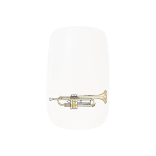 Trumpet cartoon illustration minx nail art