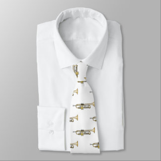 Trumpet cartoon illustration neck tie