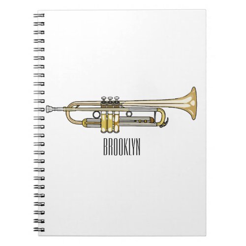 Trumpet cartoon illustration  notebook