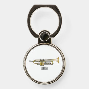 Trumpet cartoon illustration phone ring stand