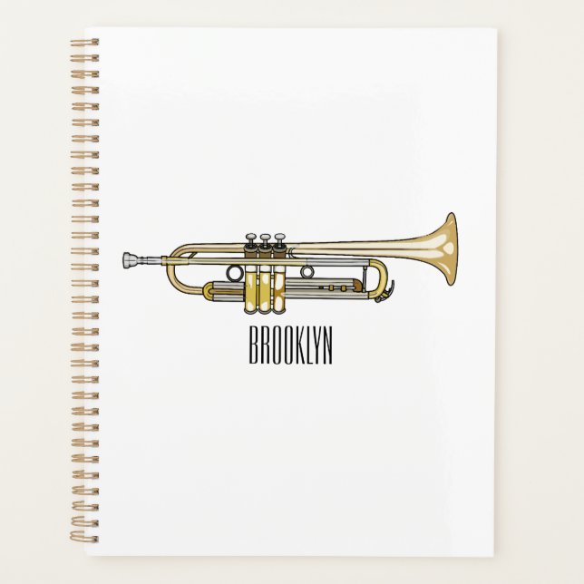 Trumpet cartoon illustration  planner (Front)