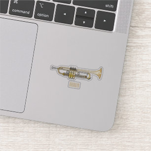 Trumpet cartoon illustration sticker