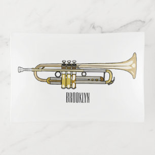 Trumpet cartoon illustration trinket tray