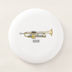 Trumpet cartoon illustration Wham-O frisbee