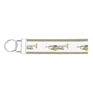 Trumpet cartoon illustration wrist keychain