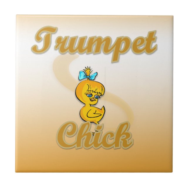 Trumpet Chick Ceramic Tile (Front)