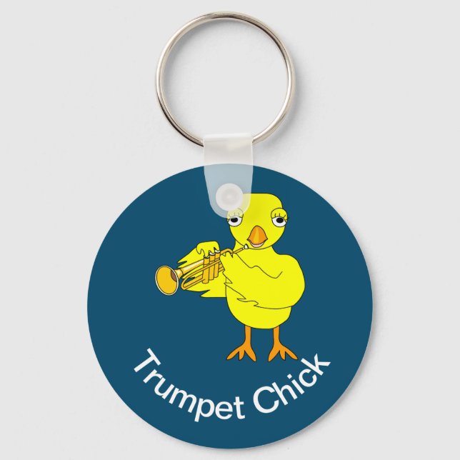 Trumpet Chick Keychain (Front)